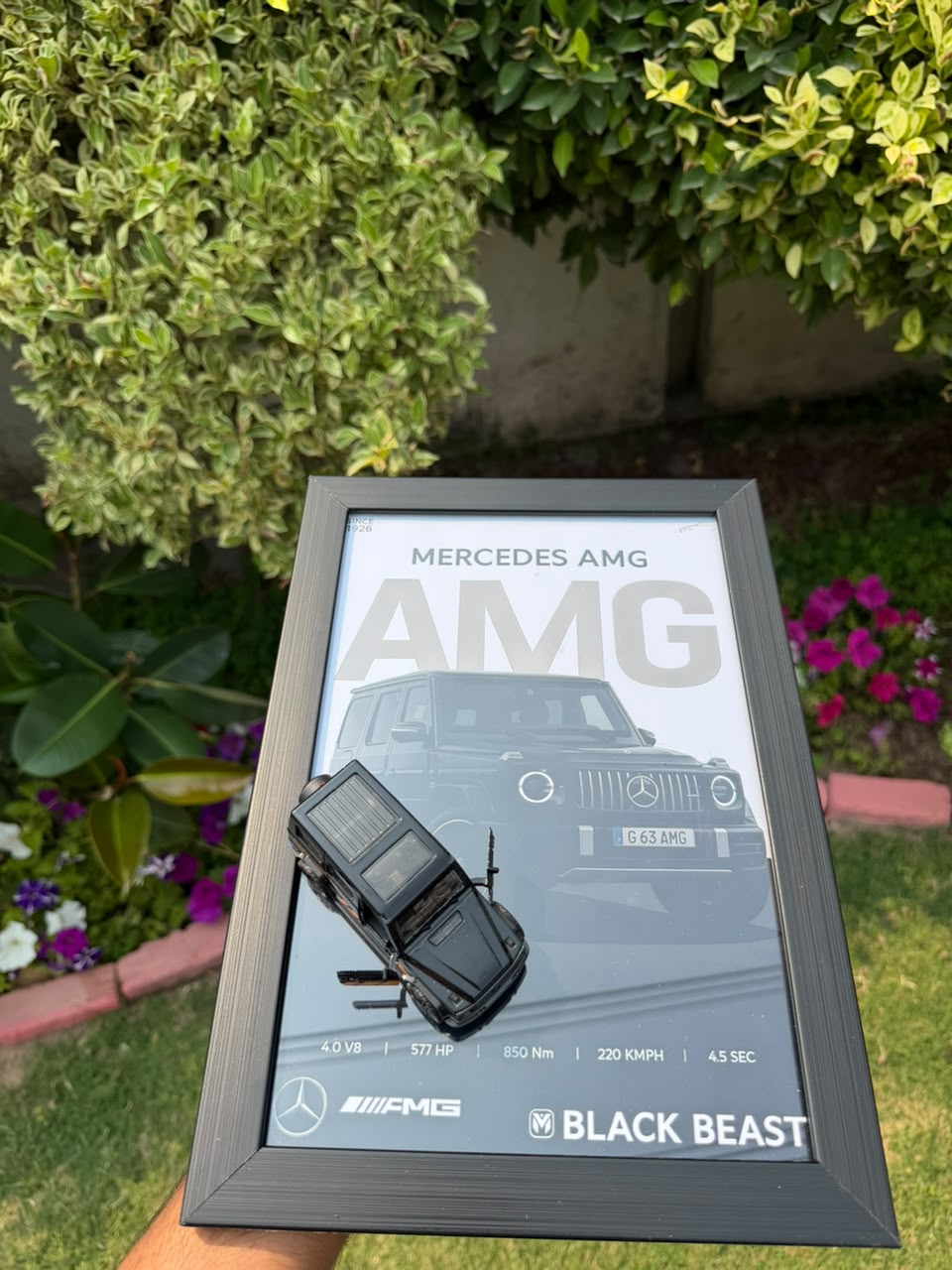 Mercedes G-Wagon Diecast Car Frame | A4 Size