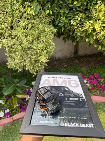 Mercedes G-Wagon Diecast Car Frame | A4 Size