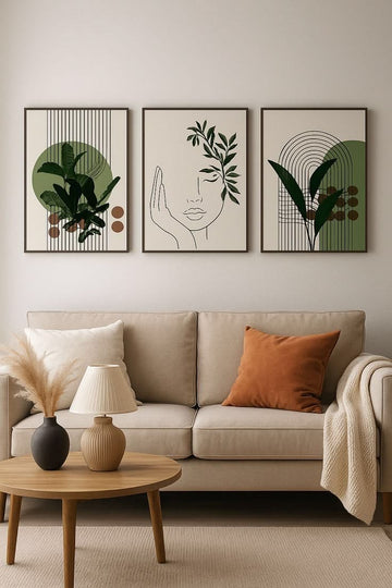 🌿 Abstract Green Leaves Art